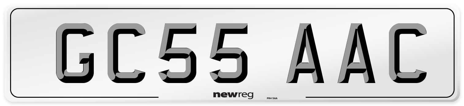 GC55 AAC Number Plate from New Reg